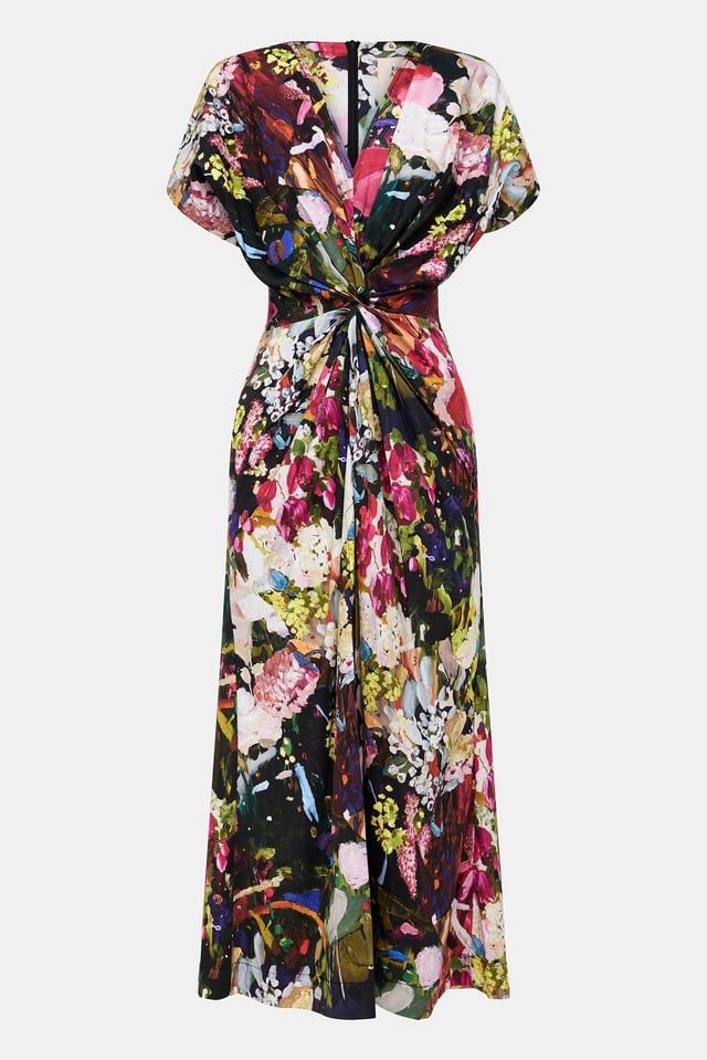 Radiant Floral Twist Dress