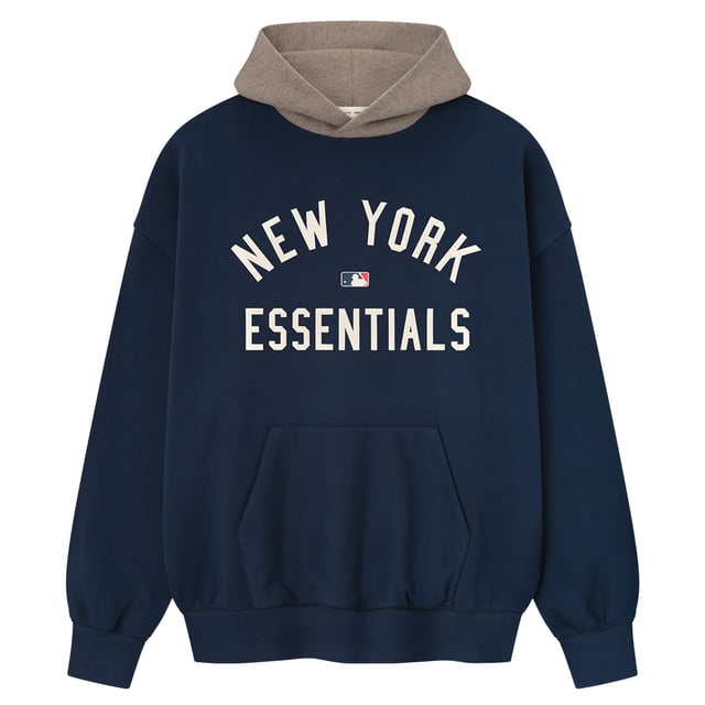 New York Yankees Fear of God x MLB Sport Fit Hoodie - Navy/Heather Gray