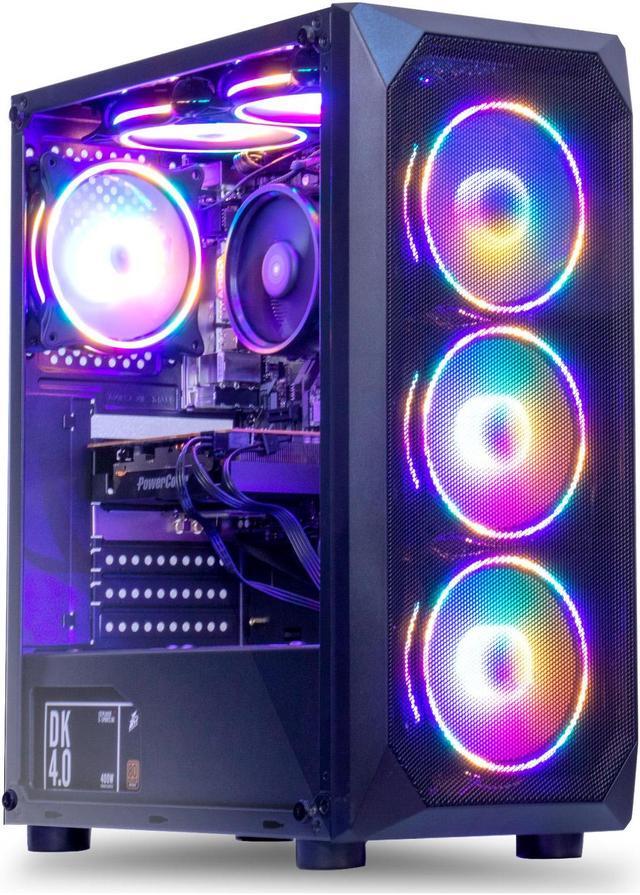 MXZ Gaming PC Computer AMD Ryzen 5 5500 3.6GHz, GTX1660S,16GB(8G*2) DDR4 3200,NVME 500GB SSD, 6RGB Fans, WIFI & Win 11 Pro Ready, Gamer Desktop Computer (R5 5500| GTX1660S)