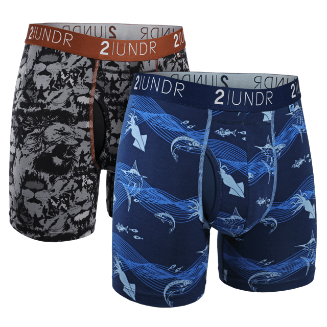 Swing Shift 6" Boxer Brief - 2 Pack - Loin King - Deep Sea