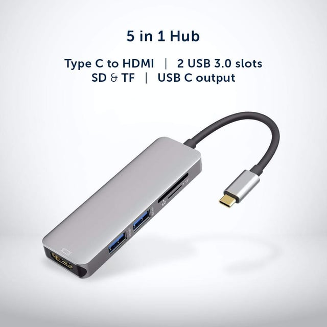 USB C Hub Multiport Adapter - 5 in 1