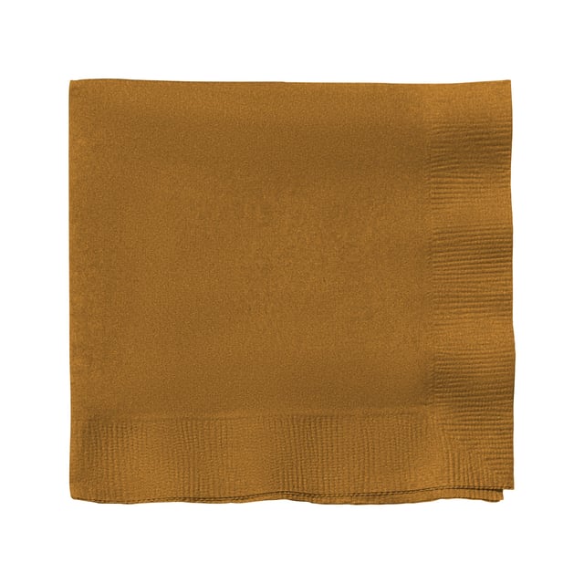 Glittering Gold Paper Beverage/Cocktail Napkins
