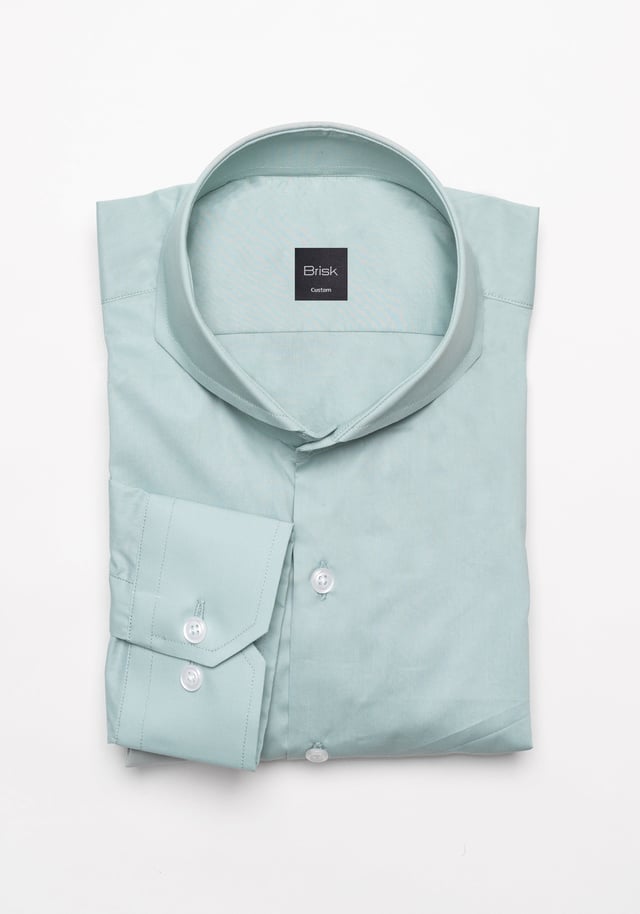 Fine Sea Green Poplin Shirt