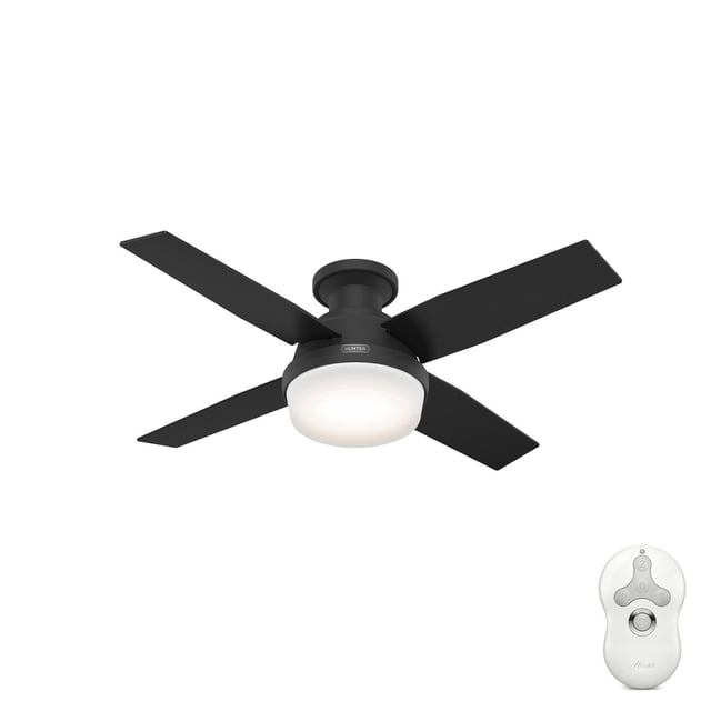 Dempsey Low Profile with Light and Remote Control 44 inch