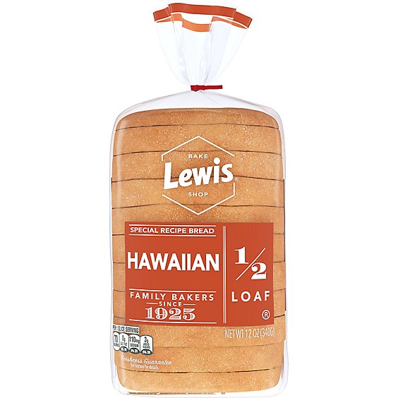 Lewis Half Loaf Hawaiian Bread - 12 Oz