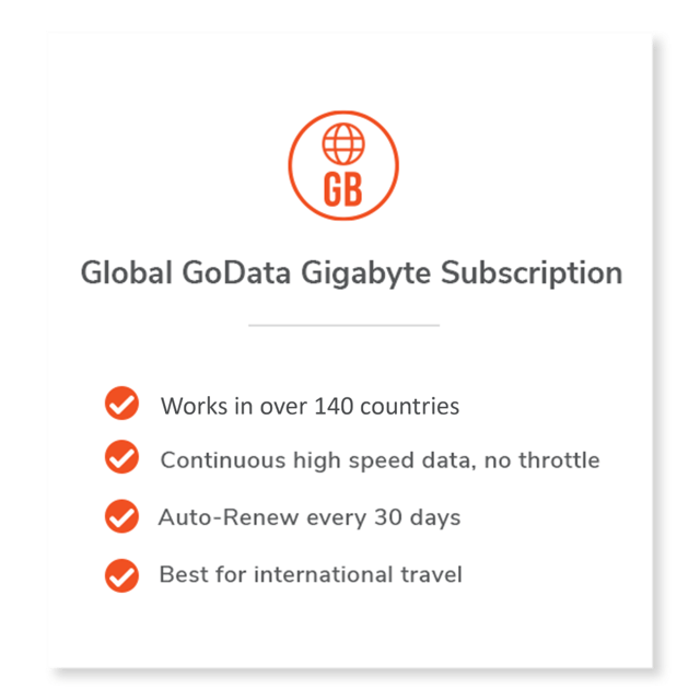 Global GoData Gigabyte Subscription: 1 Month