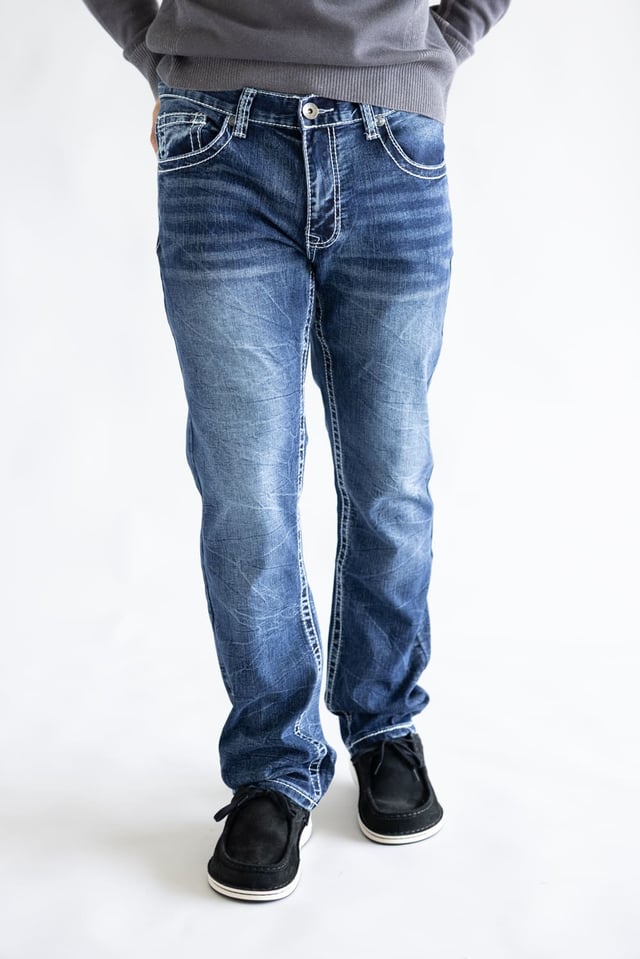 True Luck Bo Bootcut Stretch Jeans for Men | TL22031607