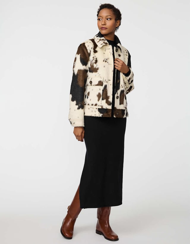 Dakota Cow Print Jacket