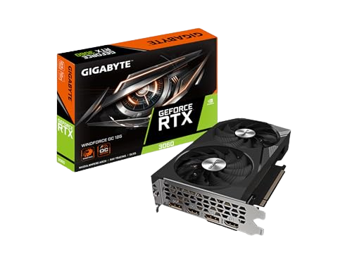 GIGABYTE GeForce RTX 3060 WINDFORCE OC 12G (REV2.0) Graphics Card, 2X WINDFORCE Fans, 12GB 192-bit GDDR6, GV-N3060WF2OC-12GD REV2.0 Video Card