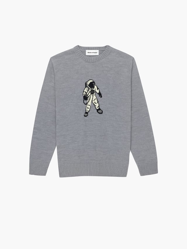 Women's Space Travel Merino Astronaut Crewneck - Light Grey