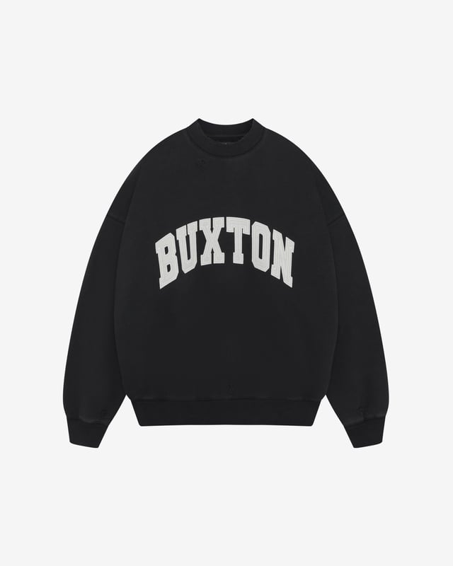 DISTRESSED APPLIQUE SWEATSHIRT