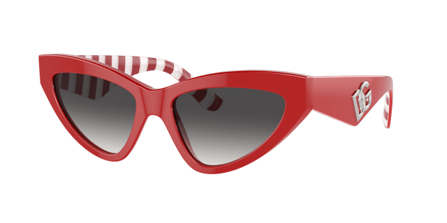 DOLCE&GABBANA DG4439 Red - Women Luxury Sunglasses, Grey Gradient Lens