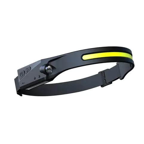 MasterPro Rechargeable Wide Area BeamCOB Headlight c/w Motion Sensor & LED Spot