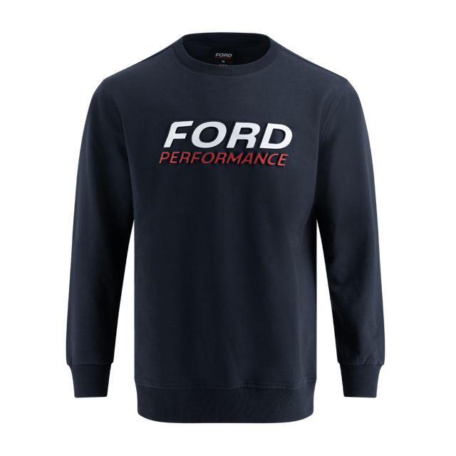 Ford Performance Navy Blue Embossed Crew Neck Sweatshirt