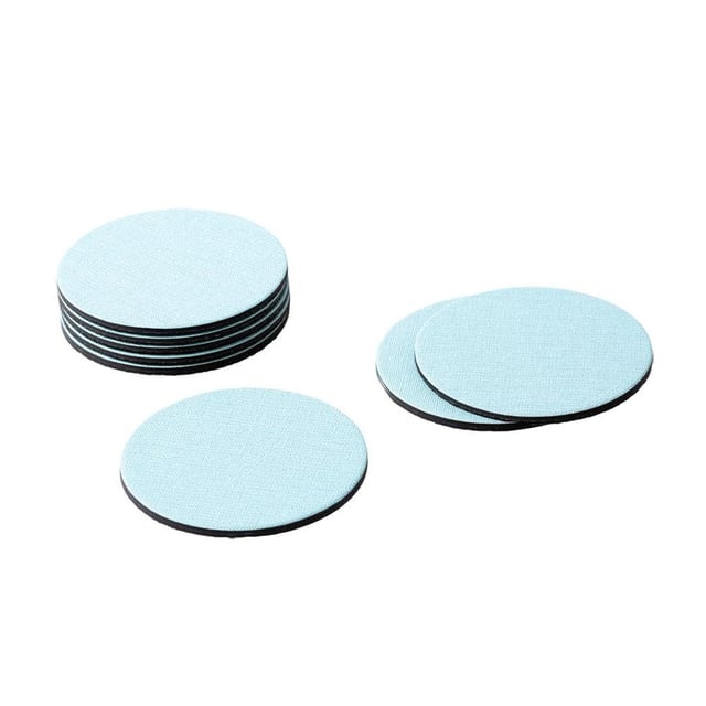 Classic Canvas Felt-Backed Coasters in Aqua - 8 Per Box