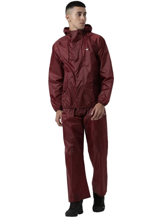 Men HYPADRY™ Classic Solid Rain Cheater Suit - Maroon