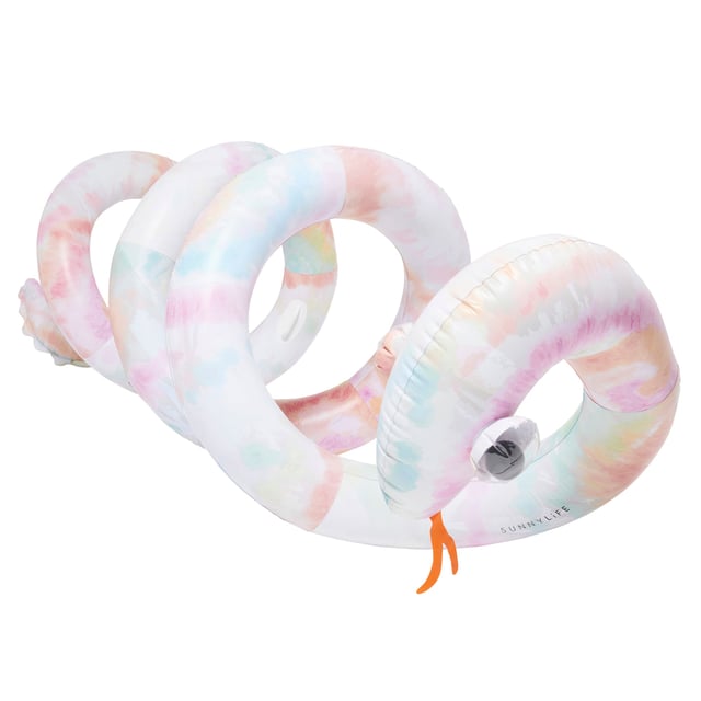 Giant Inflatable Noodle Snake - Tie Dye