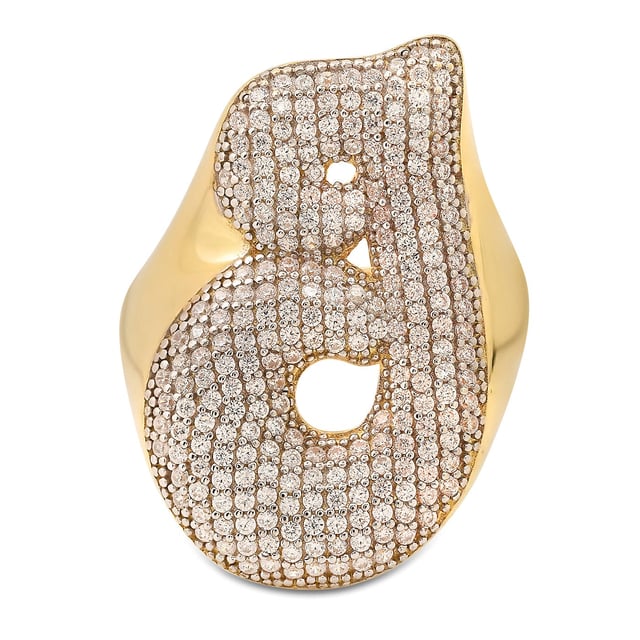 Twinkling Monogram Ring