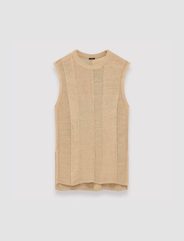 Linen Blend Knitted Tank Top