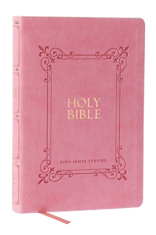 KJV Holy Bible Large Print Center-Column Reference Bible, 53,000 Cross References, Red Letter, Comfort Print