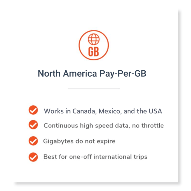 North America Pay-Per-GB