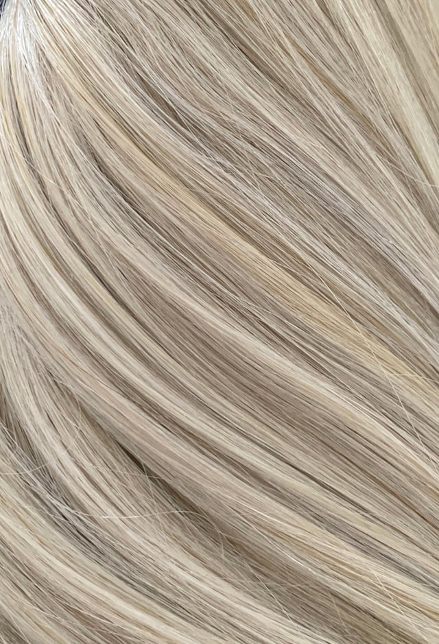 Iced Latte - Double Wefted Lace Full Head Clip in Human Hair Extensions