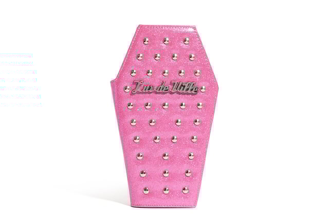 Winkle Pink Studded Coffin Wallet