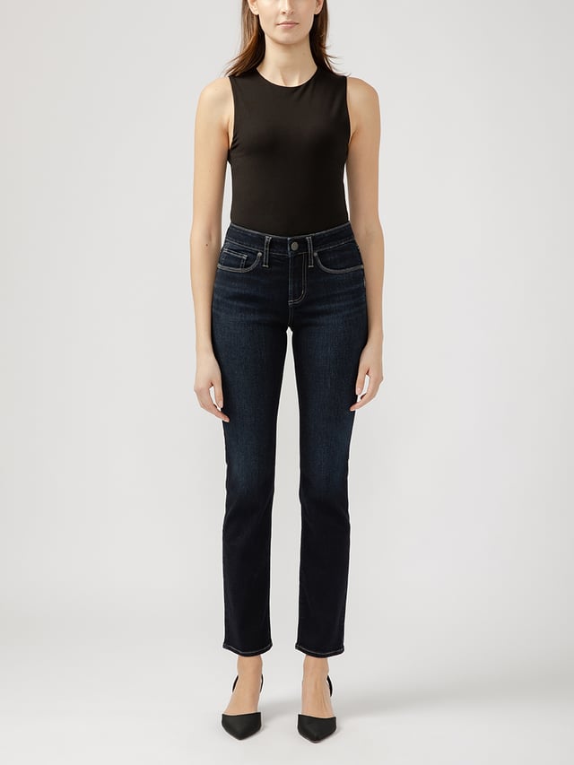 Suki Mid Rise Straight Leg Jeans