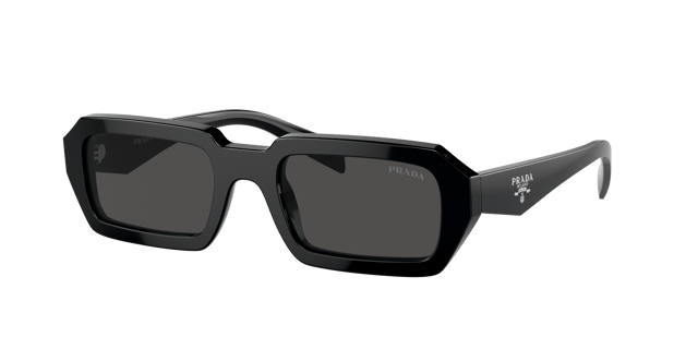 PRADA PR A12S Black - Women Luxury Sunglasses, Dark Grey Lens