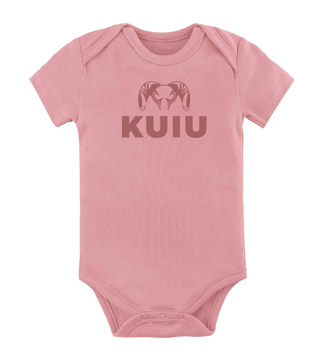KUIU Stacked Logo Baby One-Piece | Rose