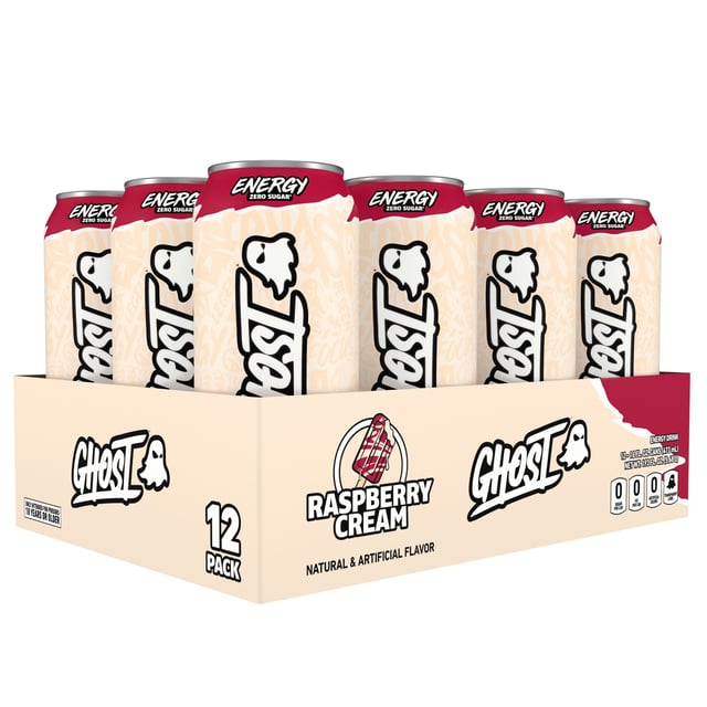 Energy Drink - Raspberry Cream - 16oz. (12 Cans)