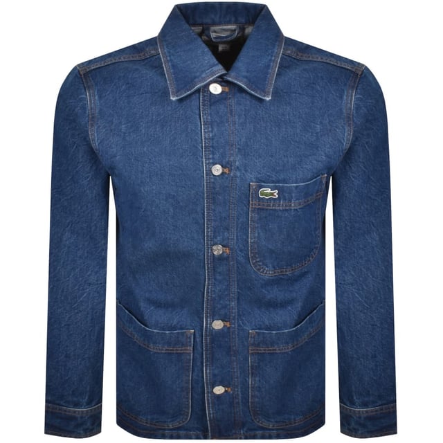 Lacoste Denim Overshirt Mid Wash Blue