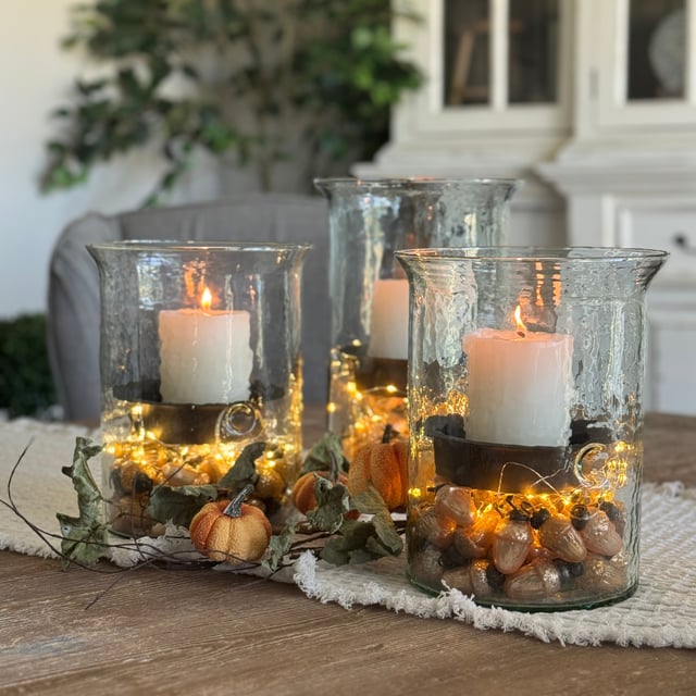 Medallion Hurricane Candle Holder: Choose from 3 sizes