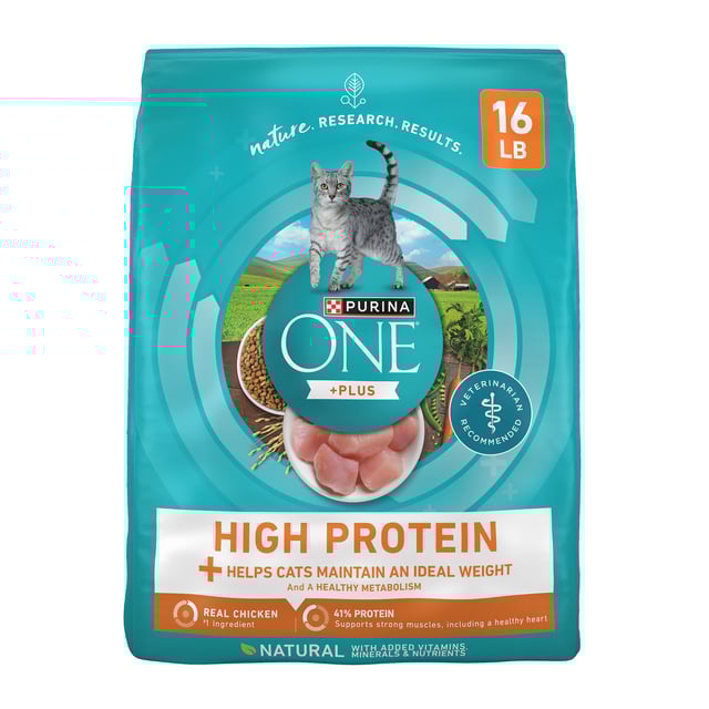 Purina ONE® +Plus Ideal Weight Adult Cat Dry Food - Turkey, High-Protein, Natural