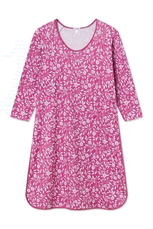 Pima Long Sleeve Nightgown in Camellia Cecil Floral