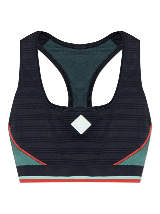 CASABLANCA WOMEN Seamless Sports Bra Black/Mint