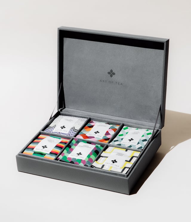 Assorted Pyramid Teabag Gift Box 6 section