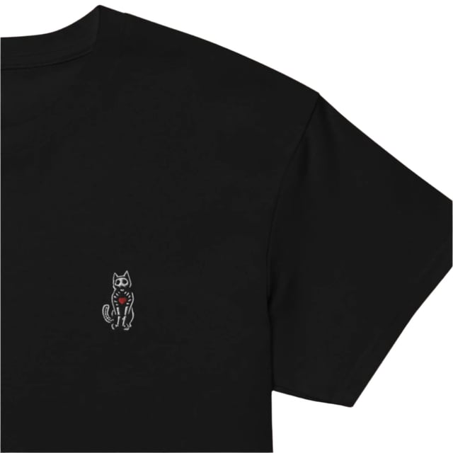 Black Cat Skeleton Crop Top