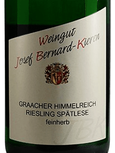 Weingut Josef Bernard Kieren Graacher Himmelreich Riesling Spätlese Feinherb
