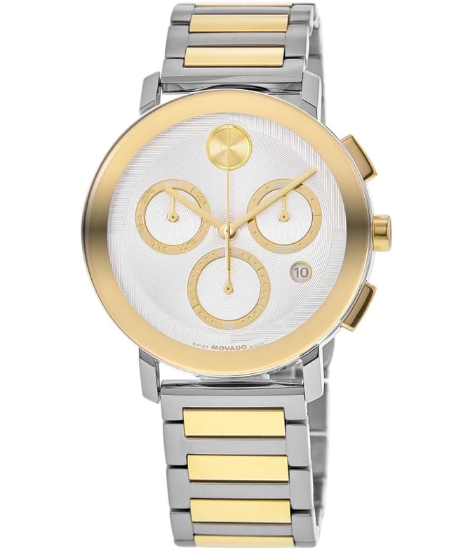 Movado Bold Evolution Quartz Chronograph Silver Dial Steel Men's Watch 3601100