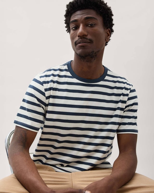 Men's Striped Pima Tee