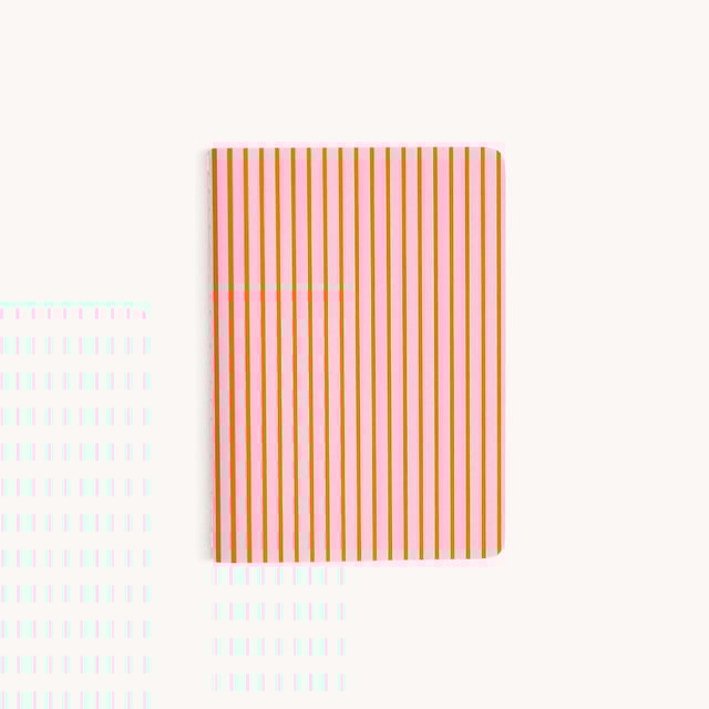 Mini Notebook - Cabana Pinstripe