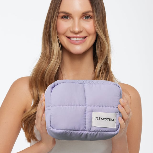 Lavender Puff Cosmetics Bag