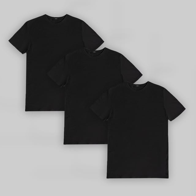 All-Black Heavyweight Crew 3-Pack