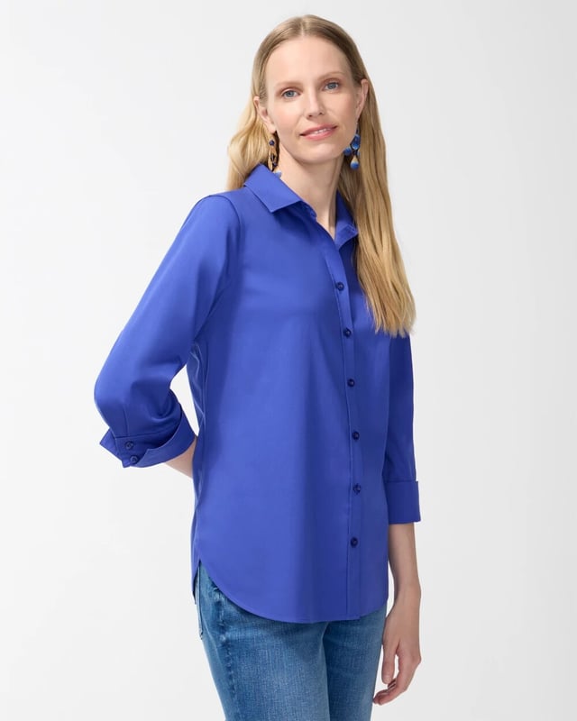 No Iron™ 3/4 Sleeve Stretch Shirt