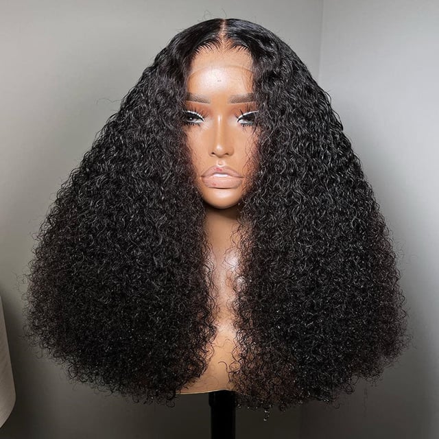 Tuneful Big Curly 210% Density Double Drawn Jerry Curly Fluffy Bouncy Wigs
