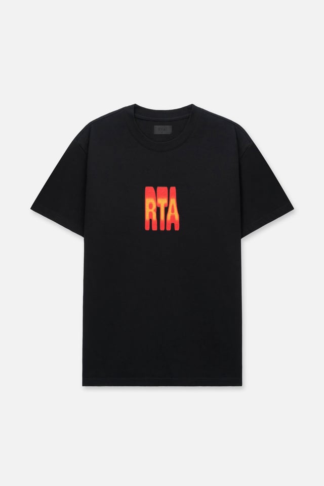 COLIN OVERSIZED SHORT SLEEVE TEE | BLACK PARADISE FLAME