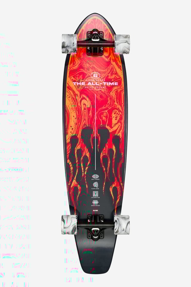The All-Time 35" Longboard - Red Flames