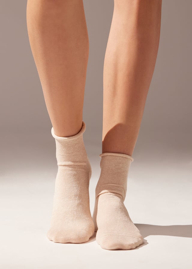 Cuffless Short Linen Socks - Short socks - Calzedonia