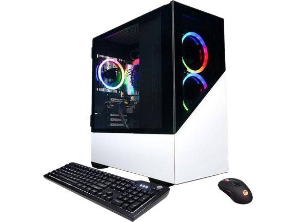 CYBERPOWERPC Game Master Gaming Desktop - AMD Ryzen 5 - NVIDIA GeForce RTX 4060 - 16GB/2TB SSD - White